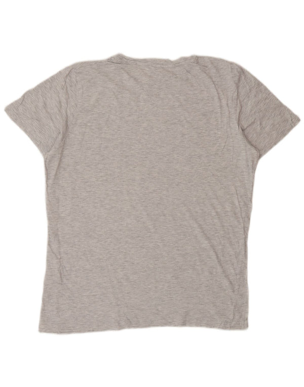 Jack & Jones Mens Regular Fit Graphic T-Shirt Top Large Gris Moucheté Coton