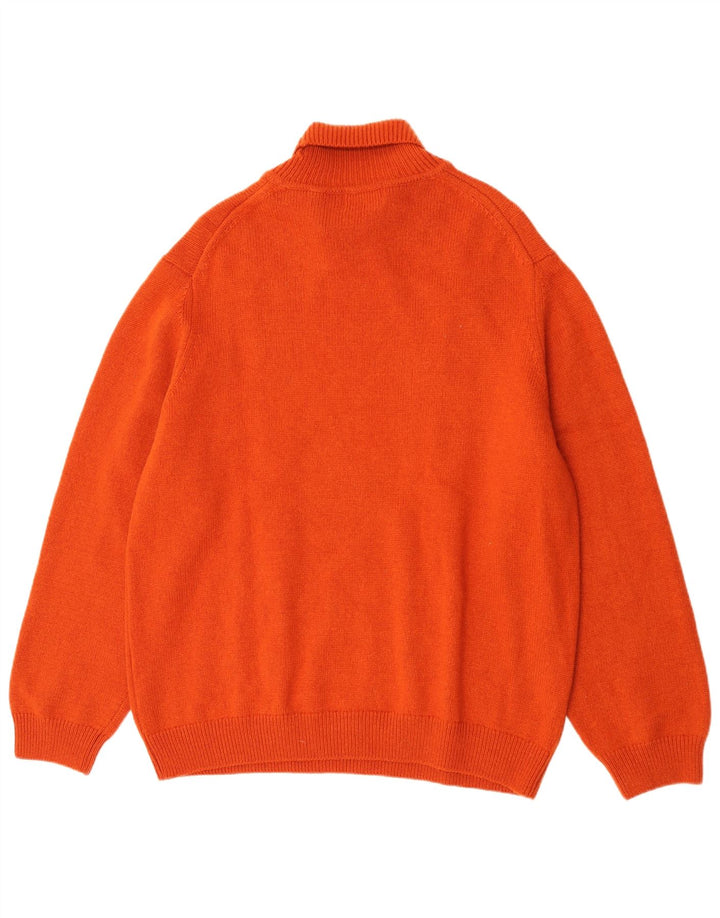 C&A Pull col roulé pour homme 2XL Orange Laine