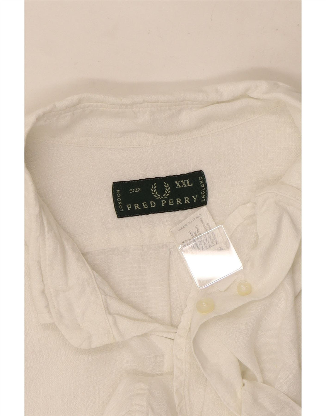 Fred Perry Chemise Homme 2XL Lin Blanc