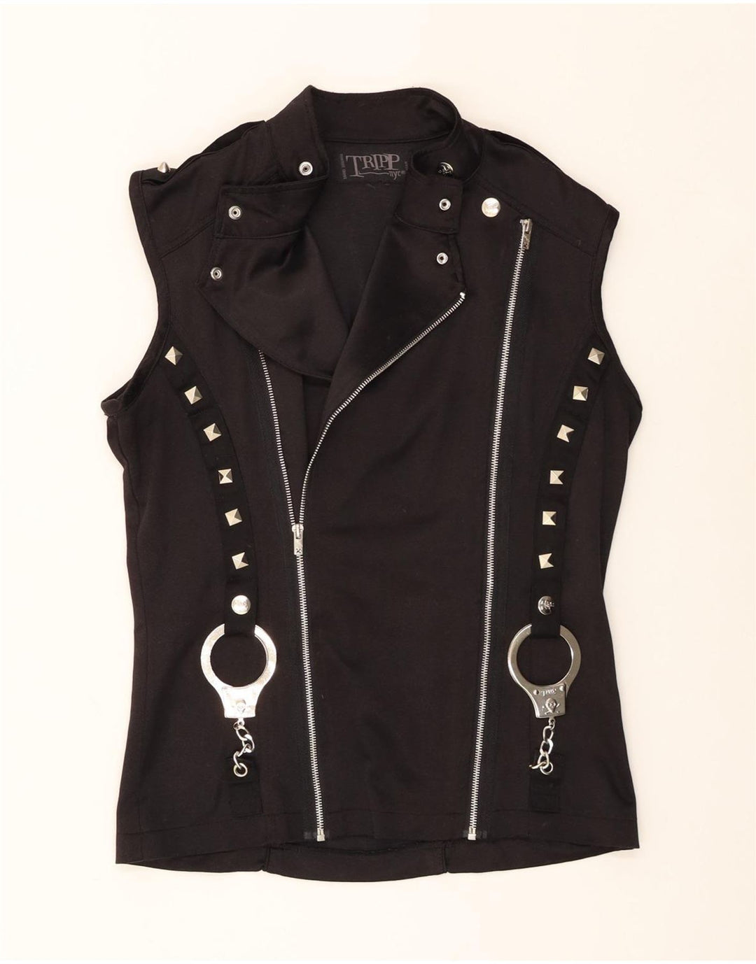 Tripp NYC Gilet de motard pour homme, petit, noir