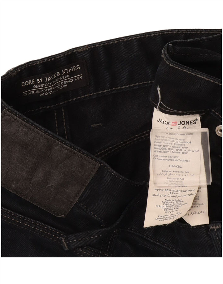 Jack & Jones Jean droit homme W32 L32 bleu marine coton