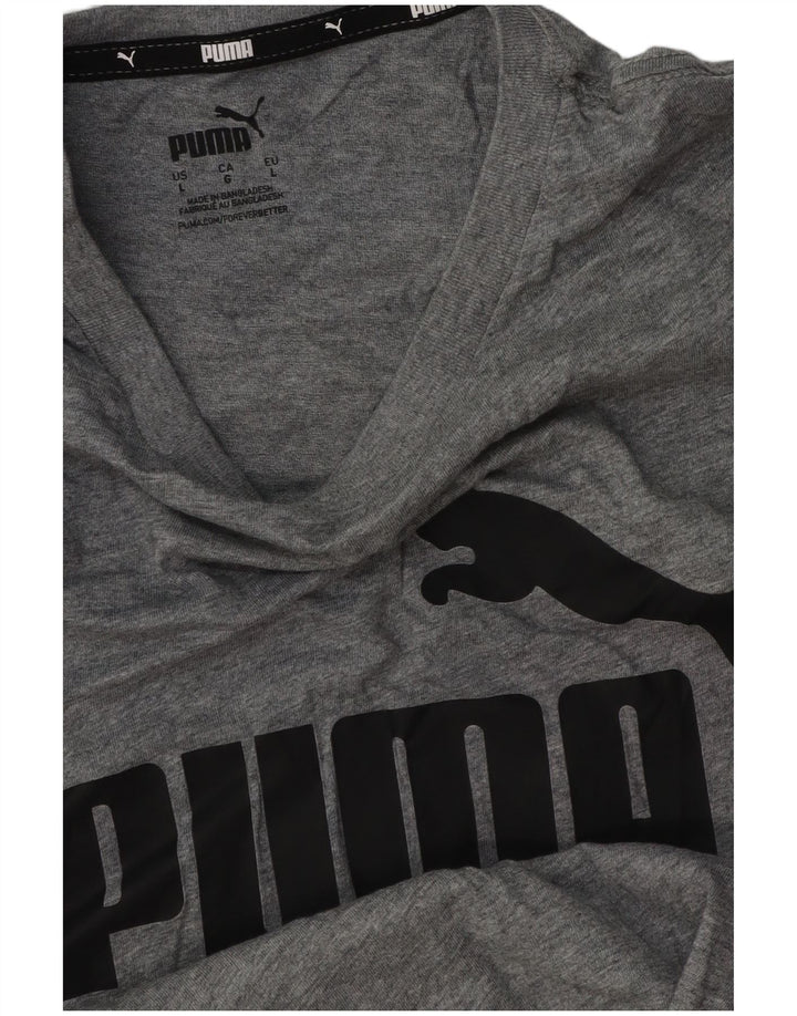 Puma T-shirt graphique pour homme, grand, gris