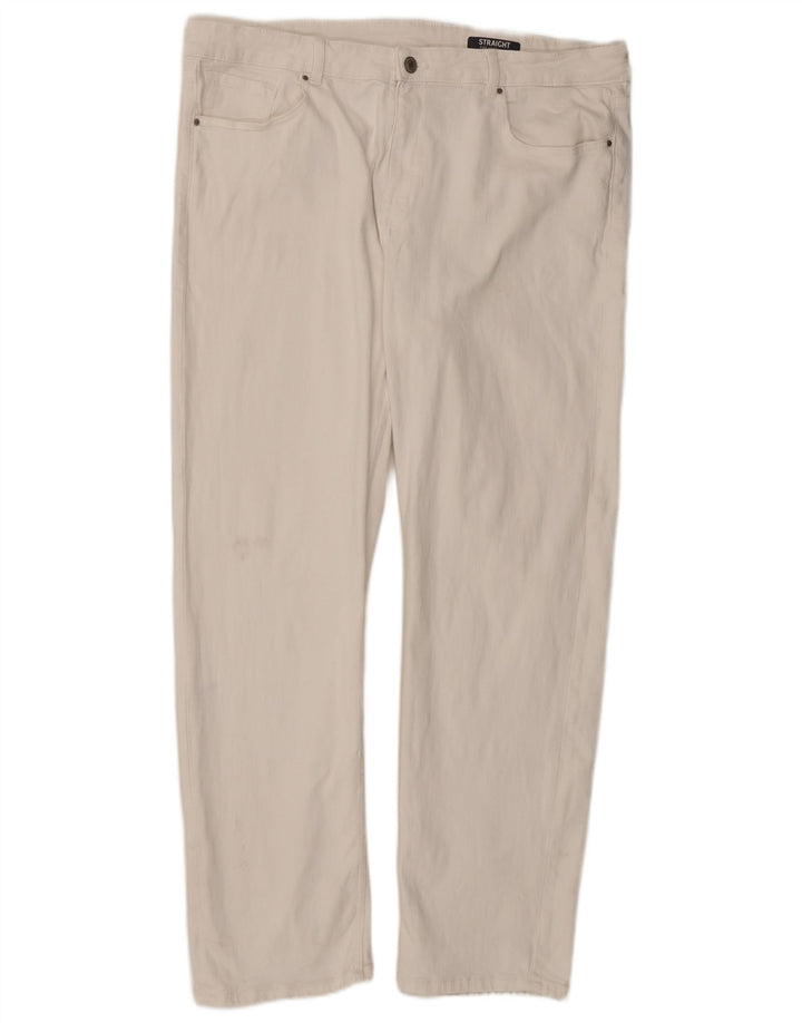 Marks & Spencer Jean droit régulier pour femme UK 20 2XL W40 L29 Blanc