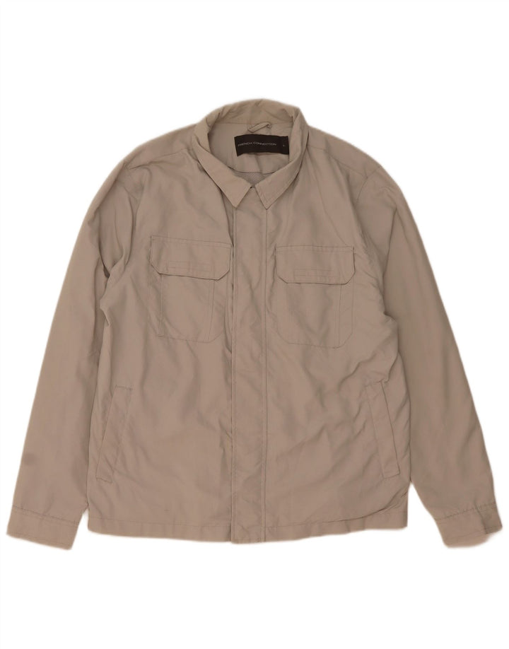 French Connection Veste utilitaire pour hommes UK 40 Large Beige Polyamide