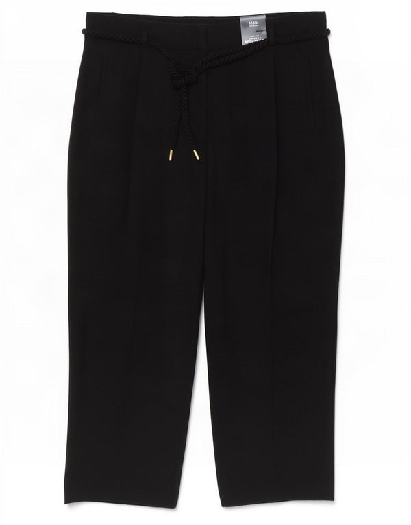 Marks & Spencer Pantalon court fuselé pour femme UK 14 Large W32 L25 Noir
