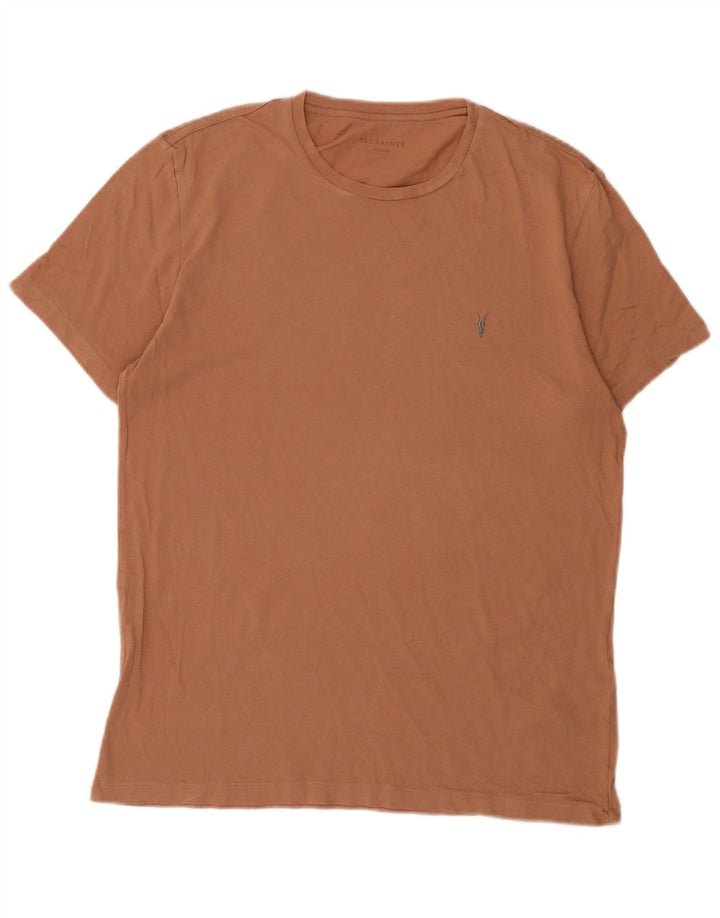 All Saints T-Shirt Homme Marron Moyen Coton