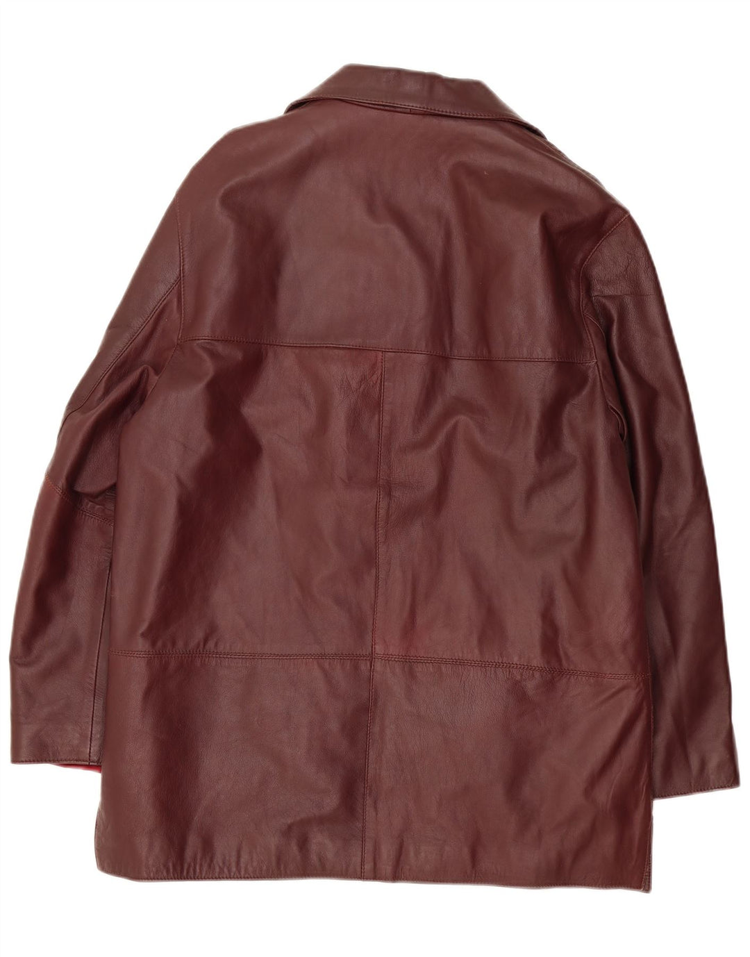 veste en cuir femme vintage IT 50 XL Cuir Bordeaux