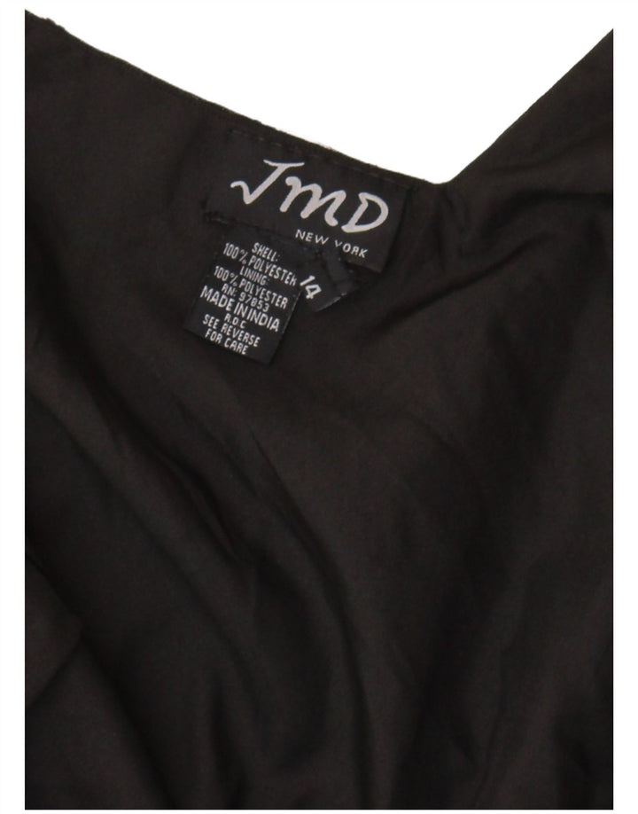 JMD Robe asymétrique pour femme UK 42 Medium Noir Polyester