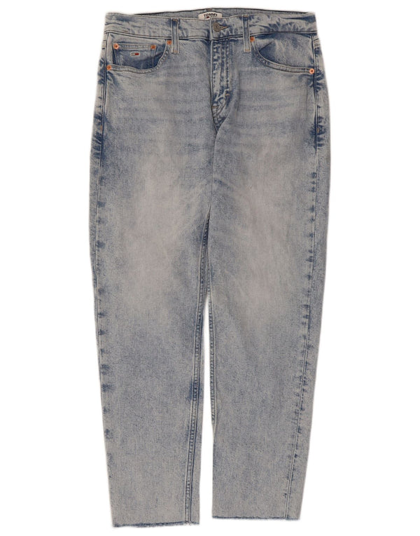 TOMMY HILFIGER Jean Droit Femme W28 L26 Bleu Coton
