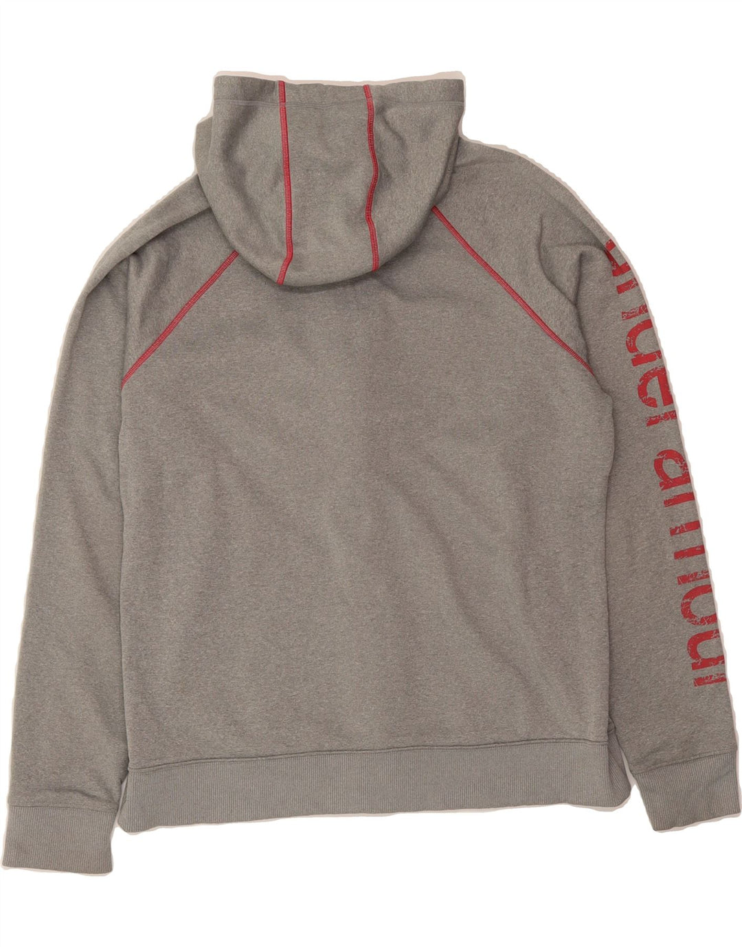 UNDER ARMOUR Womens Graphic Zip Hoodie Sweater UK 16 Large Grey Polyester Vintage Under Armour and Second-Hand Under Armour from Messina Hembry 