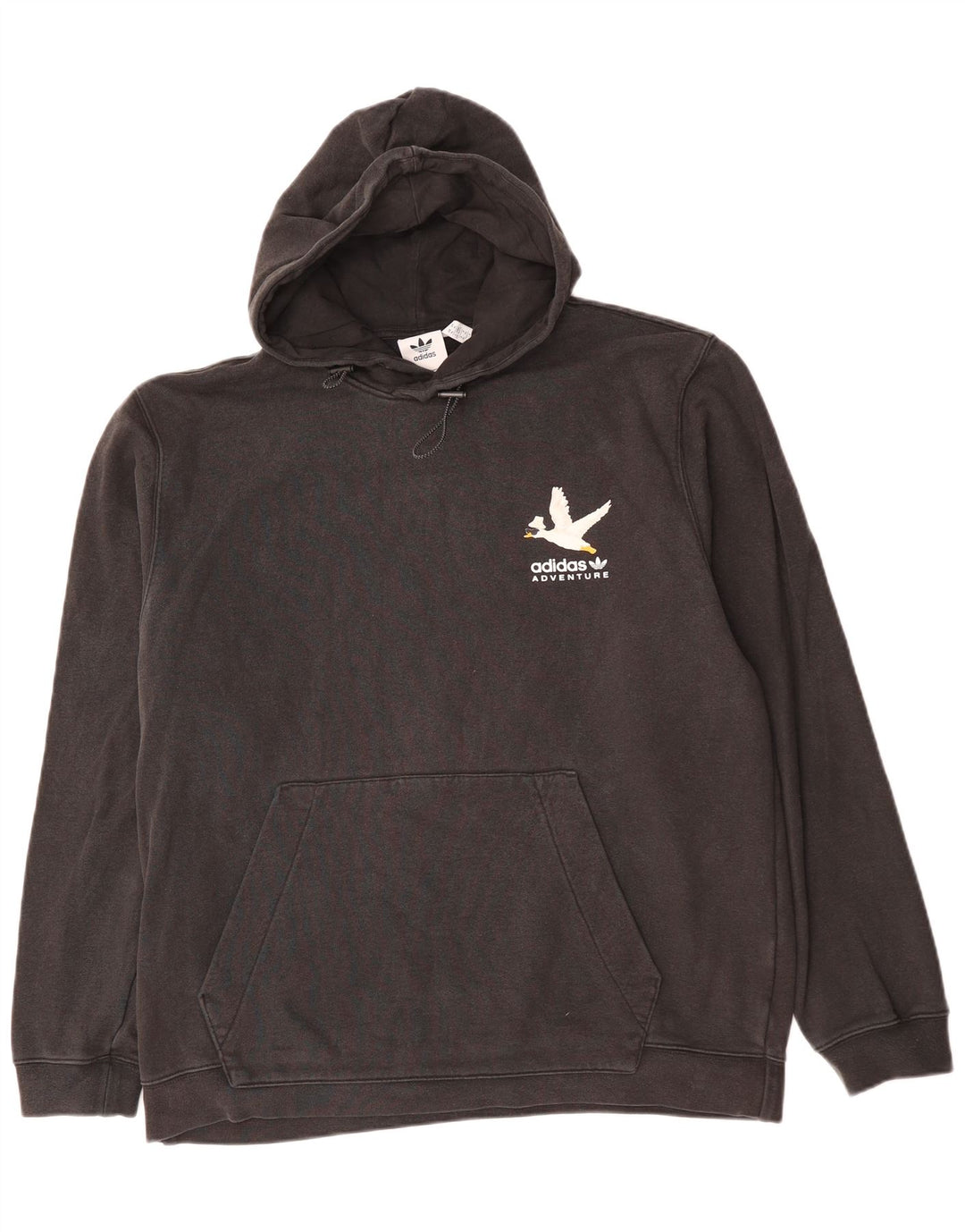 ADIDAS Pull à capuche Adventure Graphic pour homme XL en coton noir