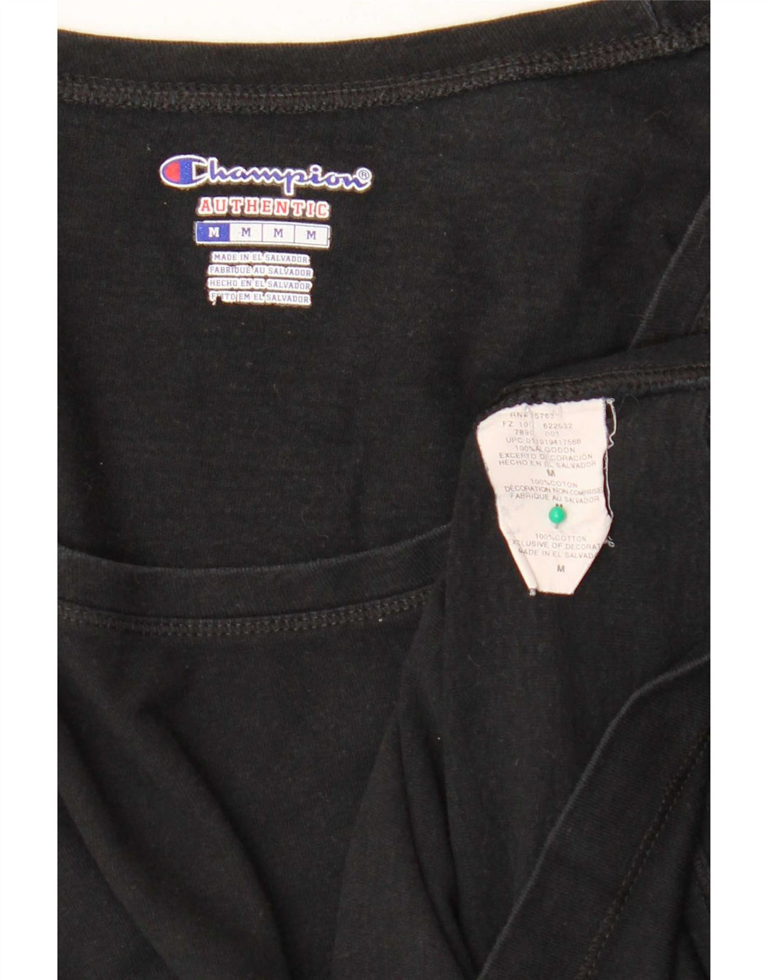 Champion Haut à manches longues pour femme UK 12 Medium Noir Coton