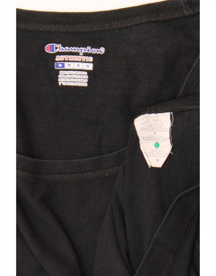 Champion Haut à manches longues pour femme UK 12 Medium Noir Coton
