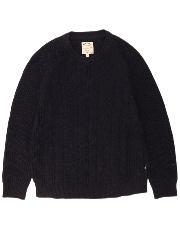 Fat Face Pull Col Ras du Cou Homme Bleu Marine Moyen Laine