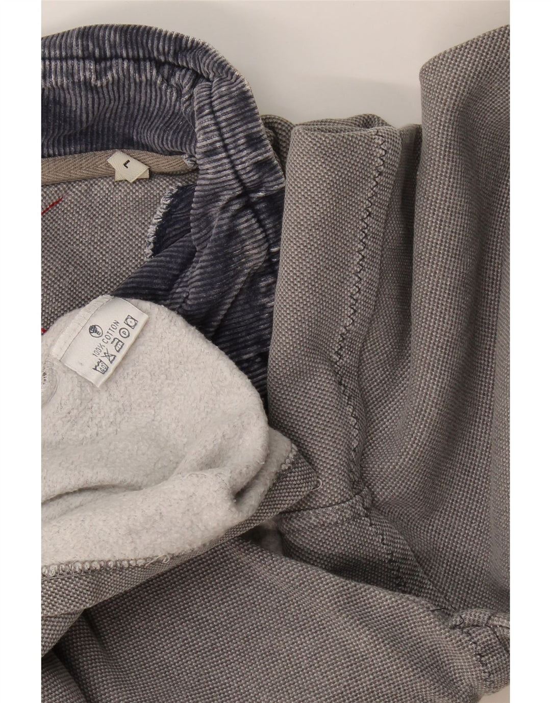 Fat Face Sweat-shirt à col zippé pour homme en coton gris Taille L