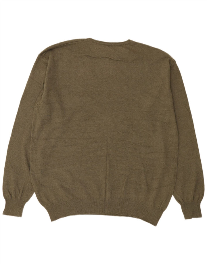 Kappa Pull à col rond pour homme 3XL Kaki Laine
