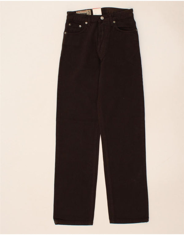 UNIFORM Womens High Waist Straight Jeans W26 L29  Brown Cotton