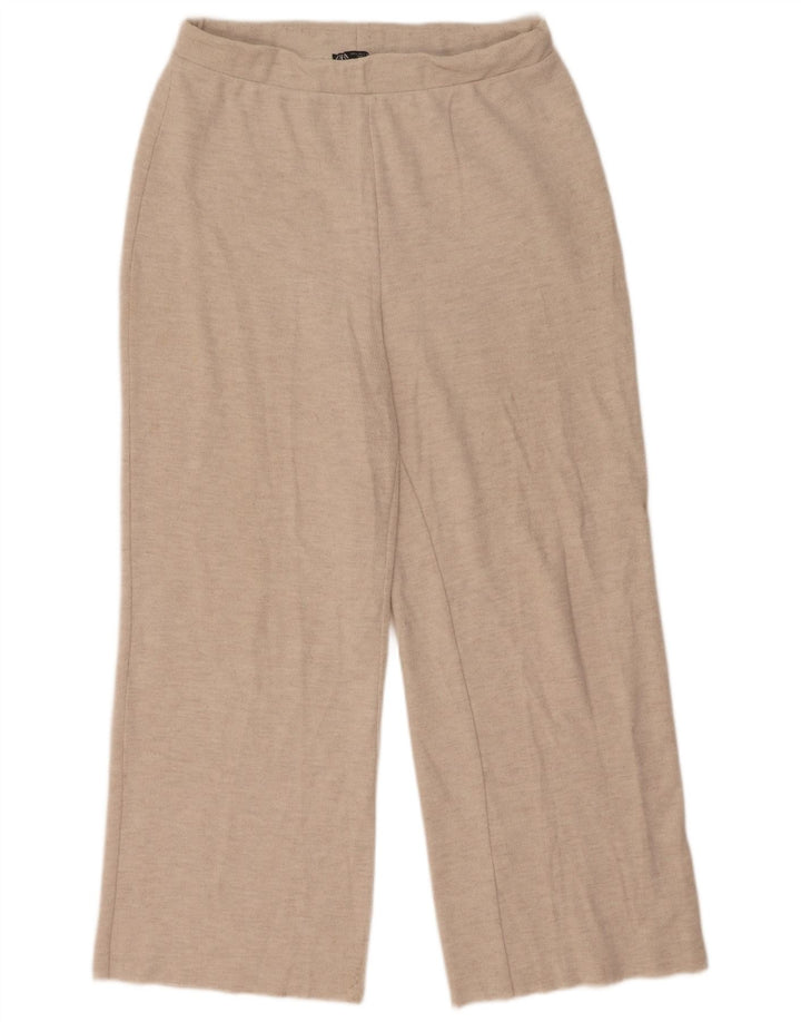 Pantalon de survêtement Zara Femme UK 14 Large Beige Polyester