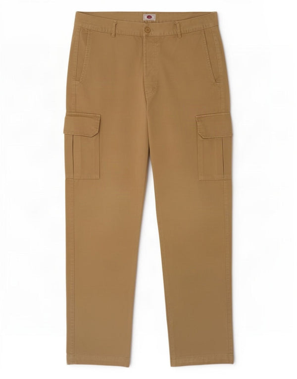 Pantalon Cargo Droit Homme Vintage IT 54 2XL W36 L35 Coton Kaki