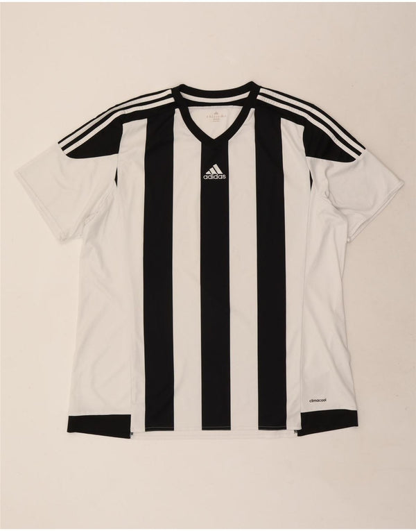 Adidas Hommes Climacool T-Shirt Top 2XL Blanc Colorblock Polyester