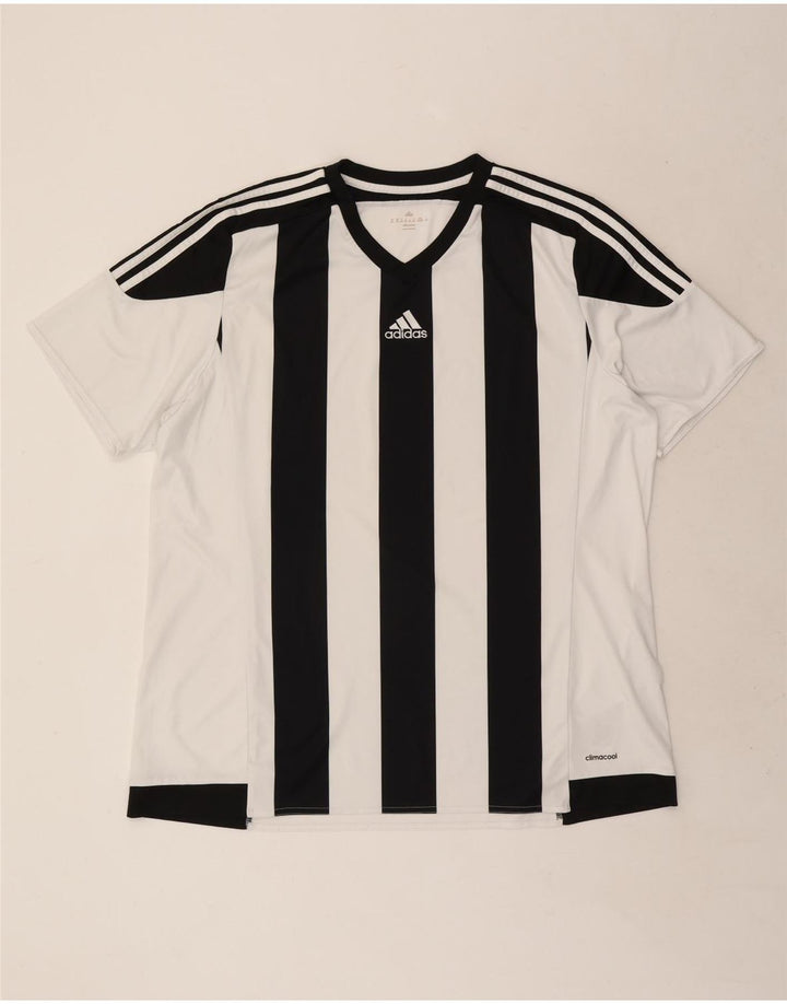 Adidas Hommes Climacool T-Shirt Top 2XL Blanc Colorblock Polyester