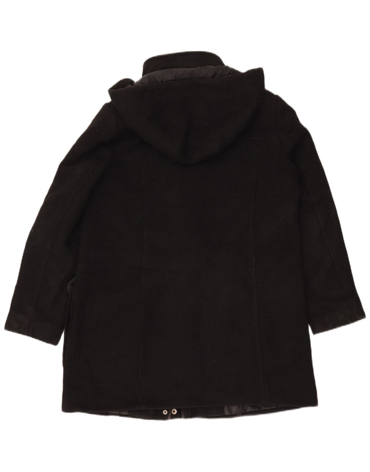 Marks & Spencer Duffle-coat à capuche pour femme UK 12 Medium Noir Polyester
