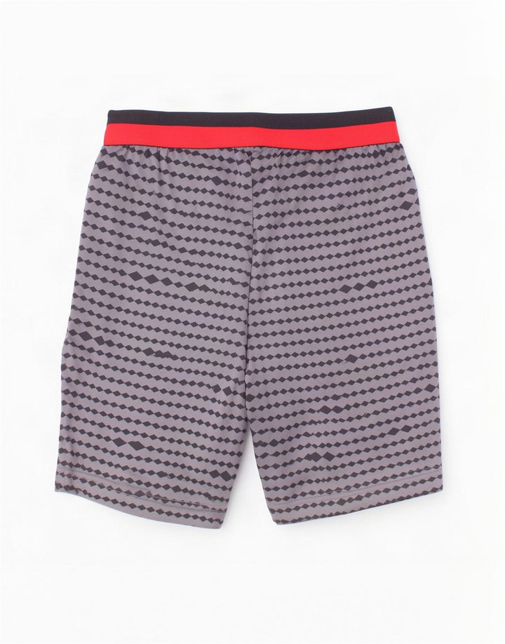 Adidas Short de Sport Garçon 13-14 Ans Gris Géométrique Polyester