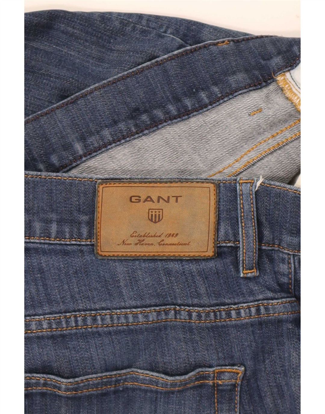 Gant Jean droit coupe droite W34 L30 homme bleu coton