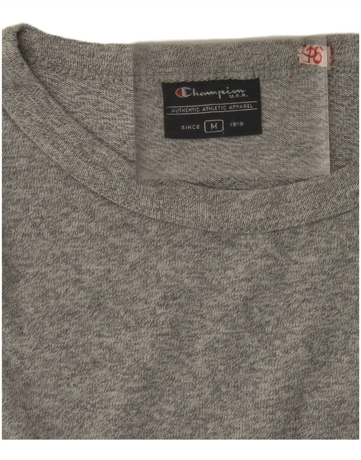 CHAMPION Haut Graphique Manches Longues Homme Gris Moyen Moucheté