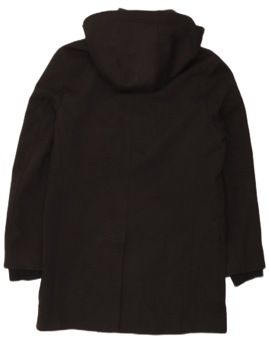 Zara Parka à capuche pour homme UK 38 Medium Noir Polyester