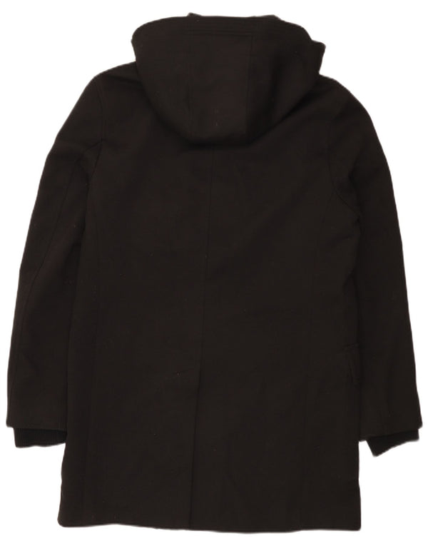 Zara Parka à capuche pour homme UK 38 Medium Noir Polyester