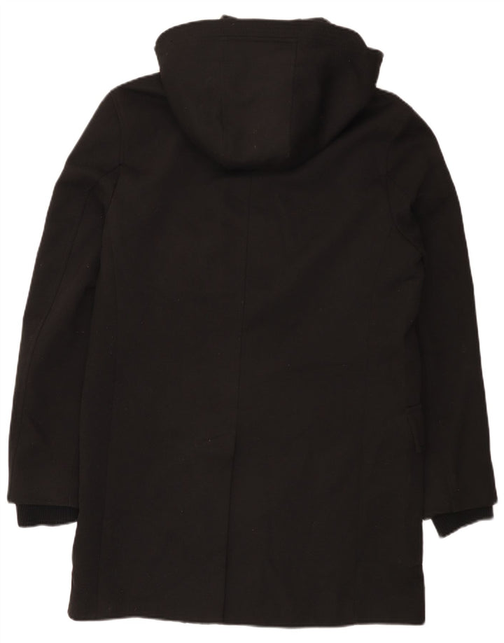 Zara Parka à capuche pour homme UK 38 Medium Noir Polyester