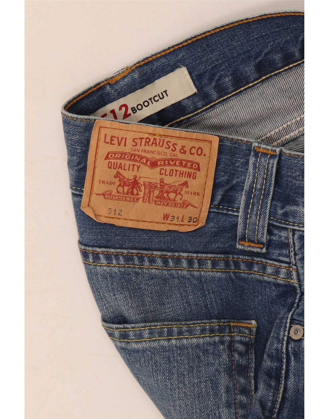 Levi's Short en Jean 512 W31 Homme Bleu Moyen