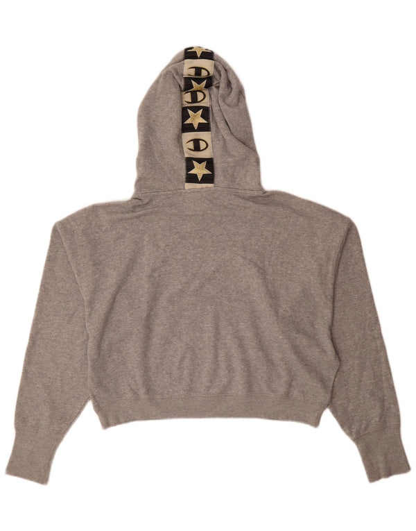 Champion Pull à capuche surdimensionné pour femme Crop Graphic UK 16 Large Gris