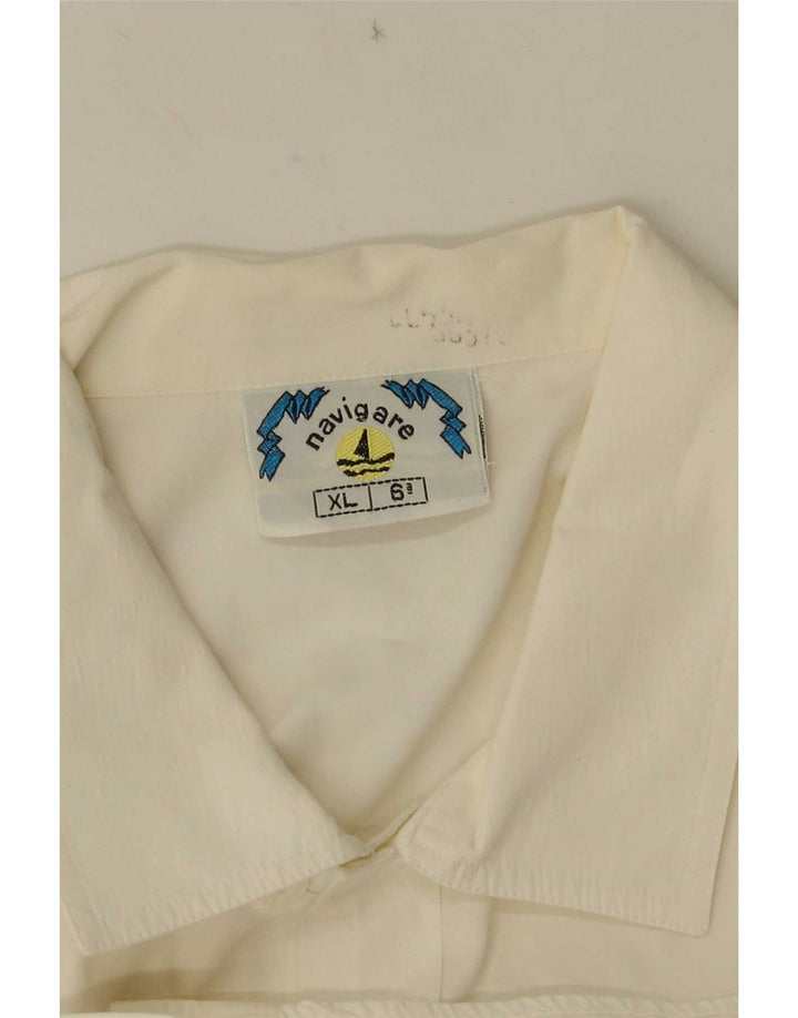 Navigare Chemise à manches courtes pour homme XL Blanc