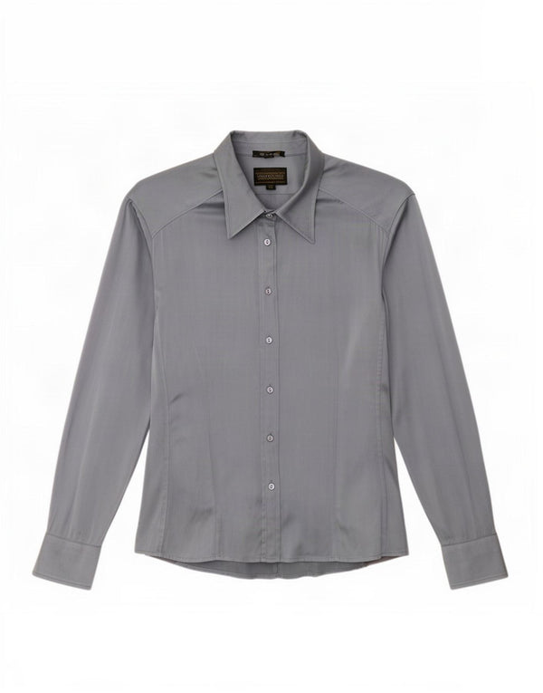 Luisa Spagnoli Chemisier Femme IT 44 Large Gris Soie