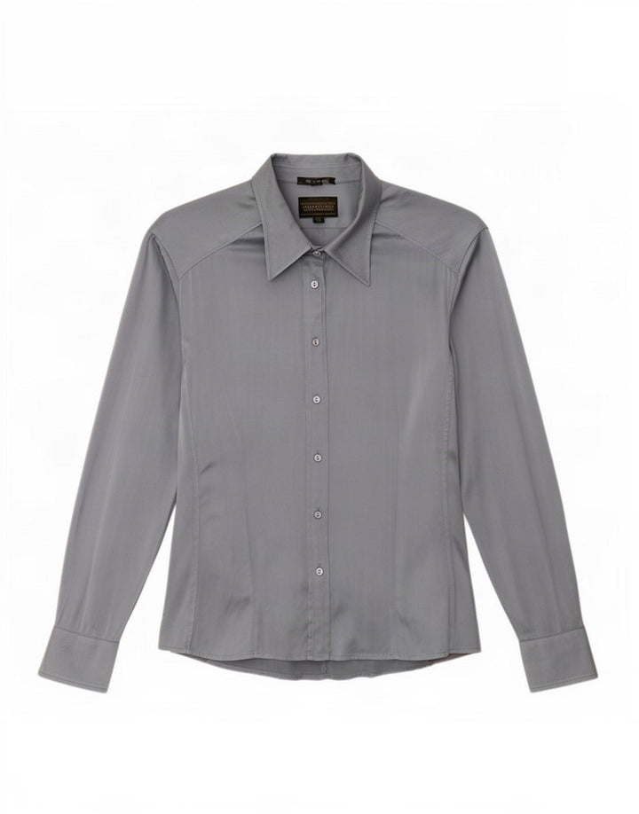 Luisa Spagnoli Chemisier Femme IT 44 Large Gris Soie