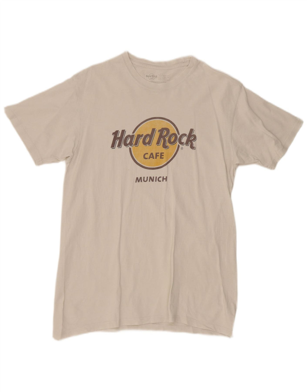 Hard Rock Cafe Munich T-Shirt Graphique Homme Blanc Moyen Coton