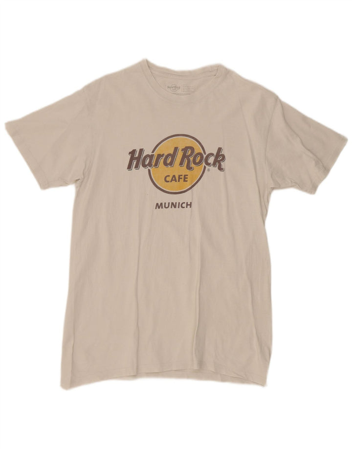 Hard Rock Cafe Munich T-Shirt Graphique Homme Blanc Moyen Coton