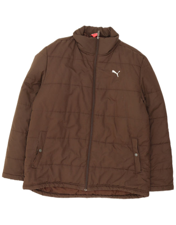Puma Veste matelassée pour homme UK 40 Large Marron