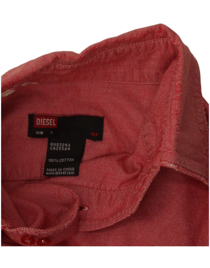 Diesel Chemise Regular Fit Petit Rouge Coton Homme
