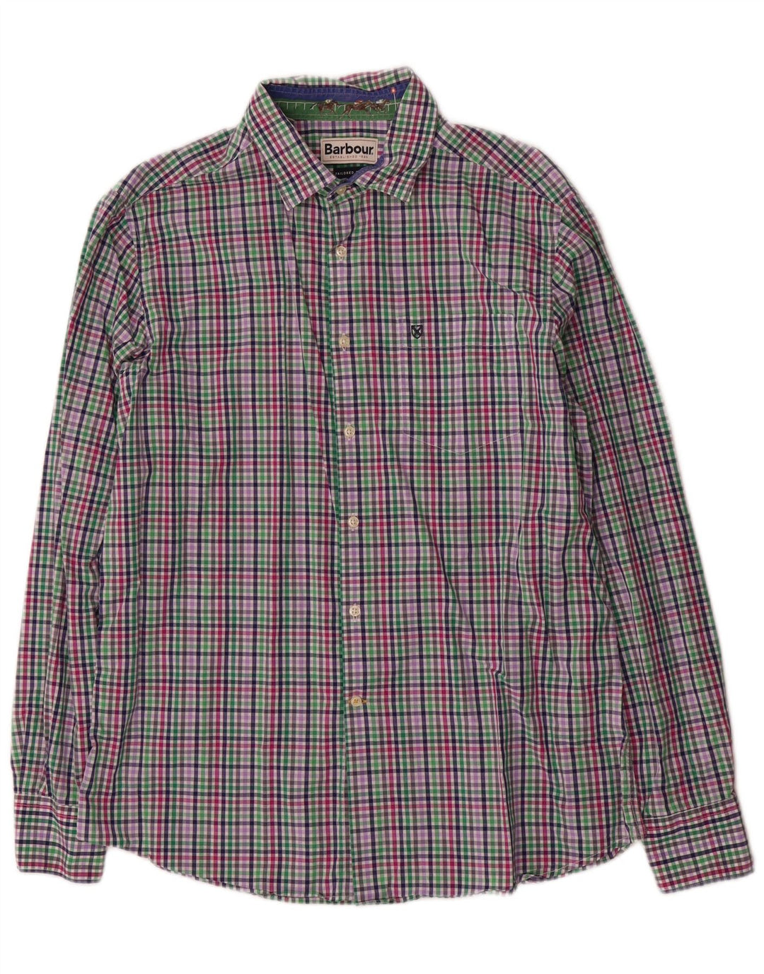 Barbour Chemise Coupe Ajustée Homme Grand Coton à Carreaux Multicolore