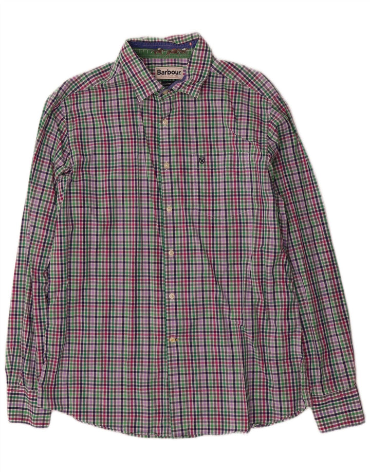 Barbour Chemise Coupe Ajustée Homme Grand Coton à Carreaux Multicolore