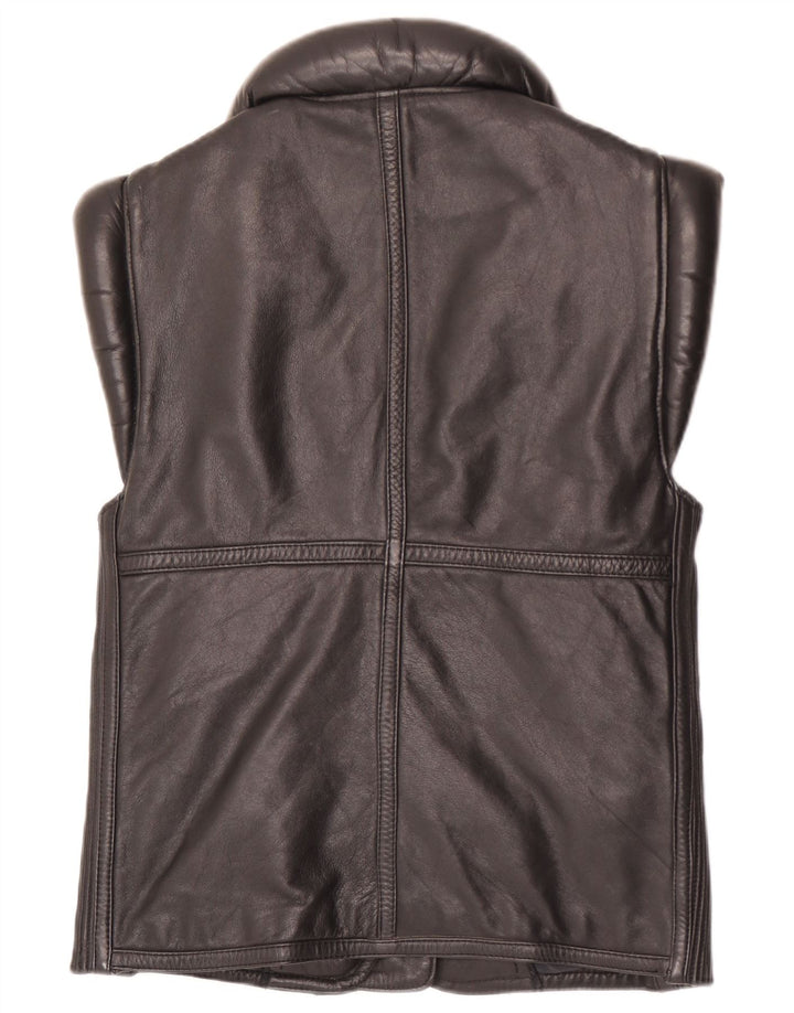 Gilet en cuir homme vintage UK 38 Cuir noir moyen