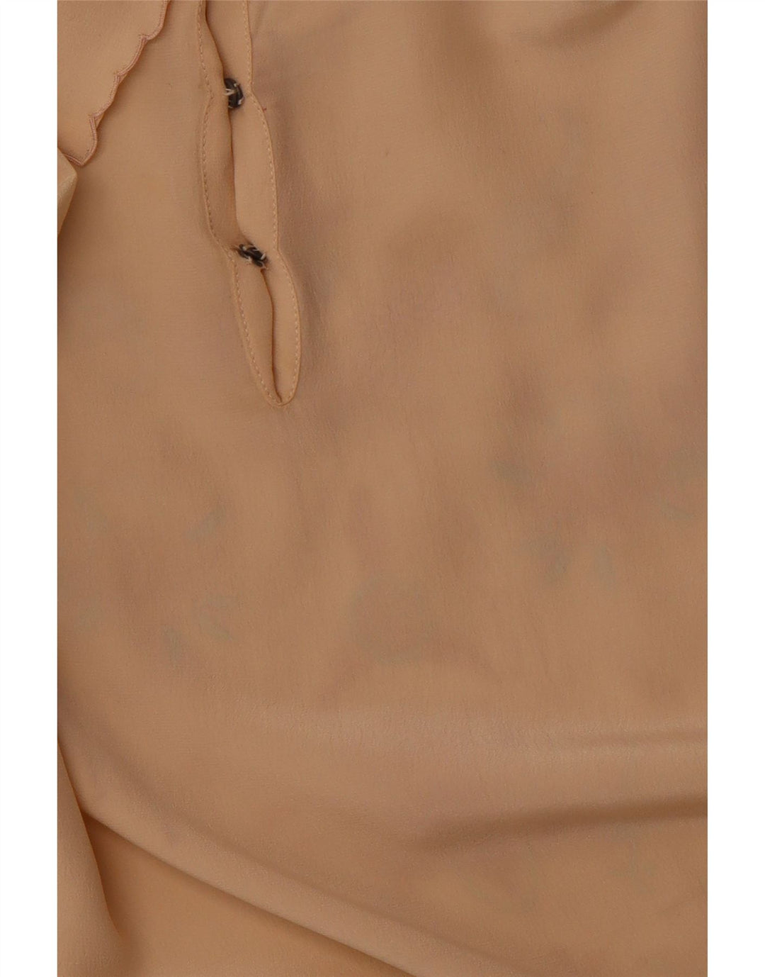 VINTAGE Femme Chemise à manches longues Blouse EU 36 Petite Soie Florale Beige