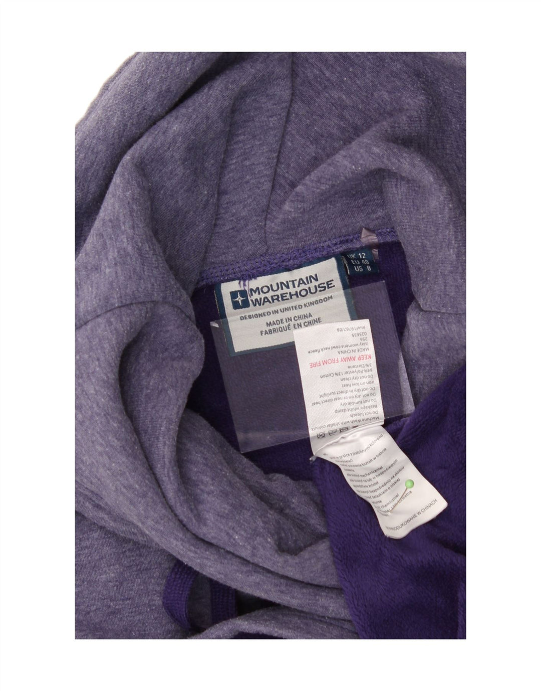 MOUNTAIN WAREHOUSE Womens Roll Neck Sweatshirt Jumper UK 12 Medium Purple Vintage Mountain Warehouse and Second-Hand Mountain Warehouse from Messina Hembry 