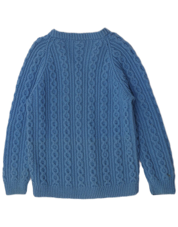 vintage Femmes Regular Fit V-Col Jumper Pull UK 18 XL Bleu