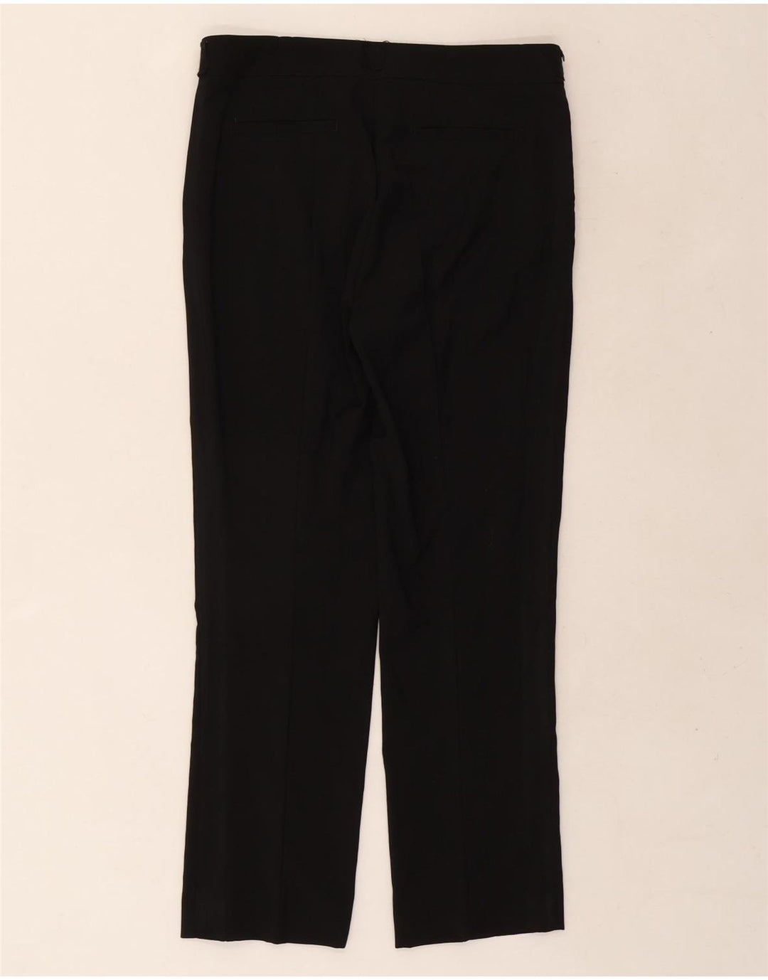 Zara Femme Pantalon De Costume Droit Petit W26 L26 Laine Noir