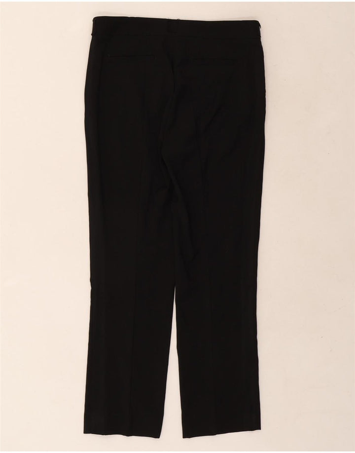 Zara Femme Pantalon De Costume Droit Petit W26 L26 Laine Noir