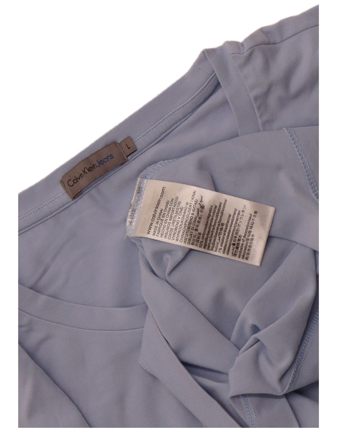 Calvin Klein Jeans T-shirt graphique pour homme en coton bleu moyen